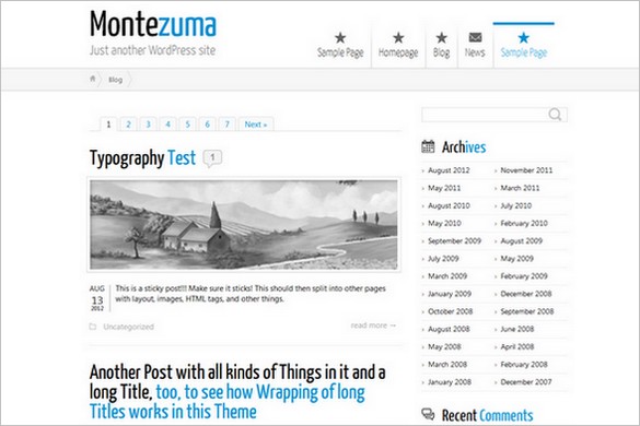 Montezuma is a free Responsive WordPress Theme by BytesForAll