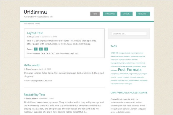 Uridimmu is a free WordPress Theme
