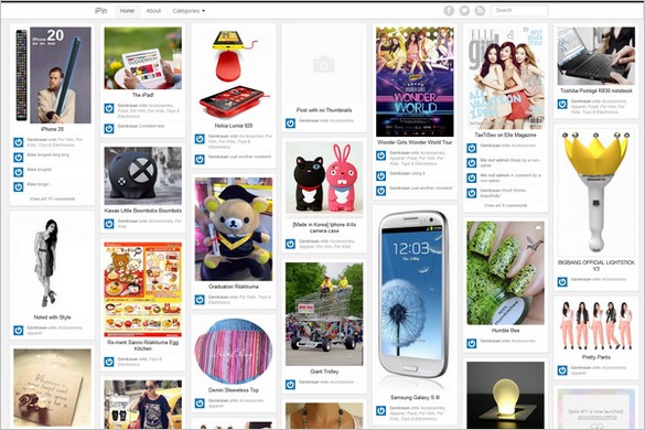iPin - A Free Pinterest Clone WordPress Theme