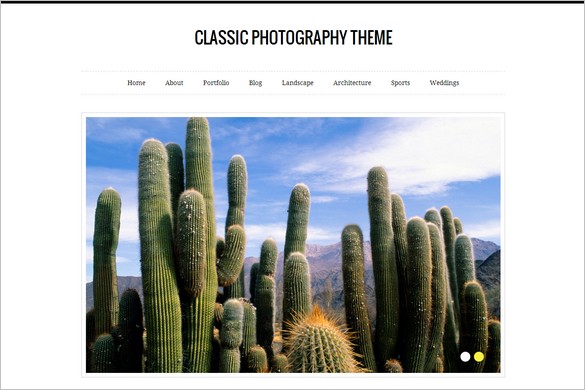 Classic Photography is a free WordPress Theme by Vandelay Design