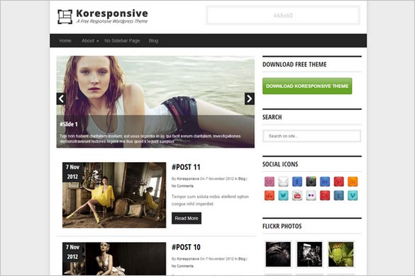 Koresponsiv is a free Magazine WordPress Theme by Kore