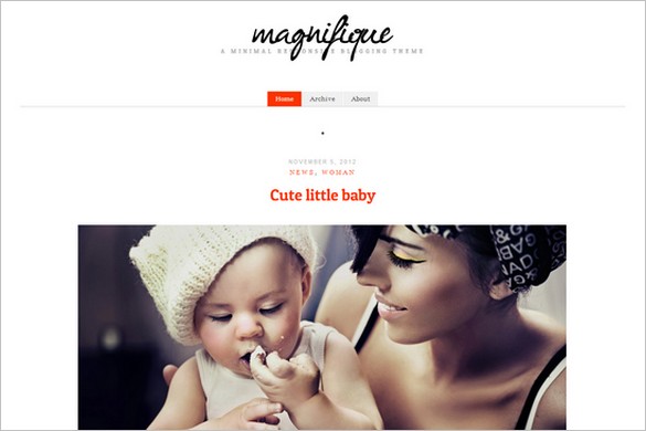 Magnifique is a free WordPress Theme by cssigniter