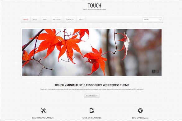 Touch is a portfolio WordPress Theme