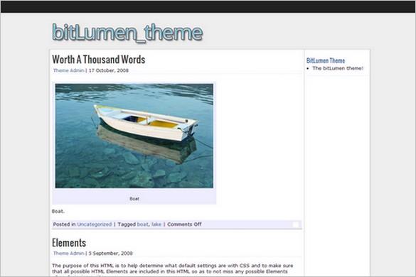 bitLumen is a free WordPress Theme
