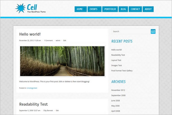 Cell is a free WordPress Theme