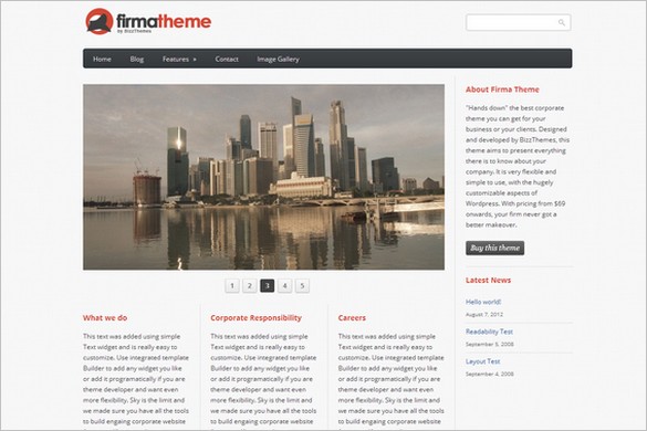 Firma is a WordPress Theme from BizzThemes