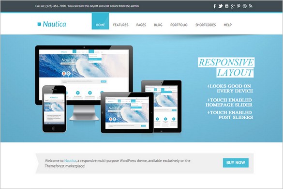 Nautica - A Multi-Purpose Responsive WordPress Theme