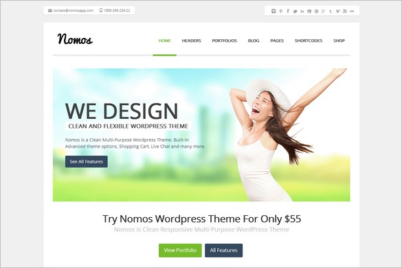 Nomos is a Multi-Purpose WordPress Theme