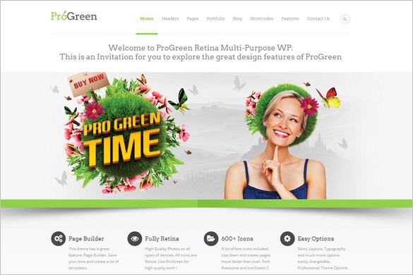 ProGreen is a Multi-Purpose WordPress Theme