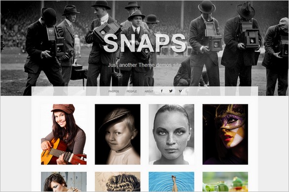 Snaps is a free Portfolio WordPress Theme from Graph Paper Press