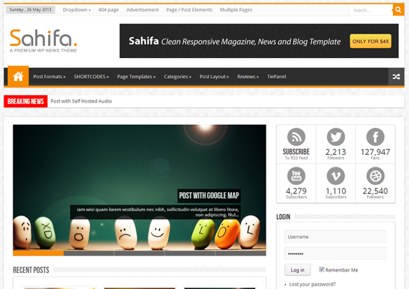 Sahifa WordPress Theme