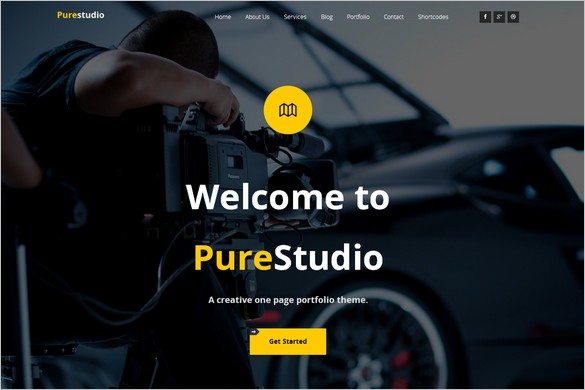  One Page WordPress Themes - Purestudio