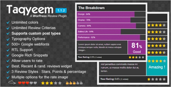 WordPress Plugins - Taqyeem