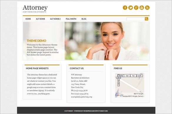 New Free WordPress Themes - Attorney