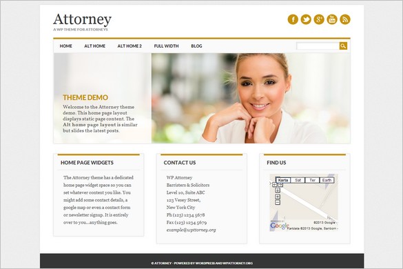 Free WordPress Themes - Attorney