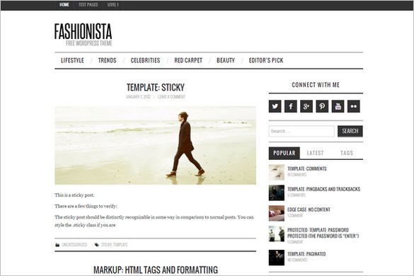 Free WordPress Themes - Fashionista