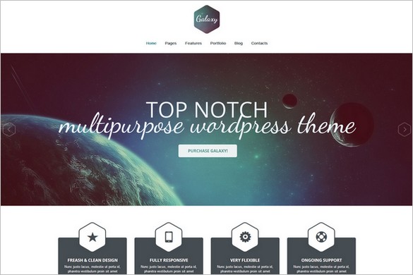 Typography WordPress Themes - Galaxy