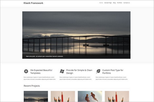 Free WordPress Themes - Klasik Framework