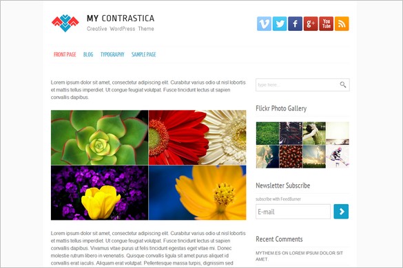 Free Outstanding WordPress Themes - My Contrastica