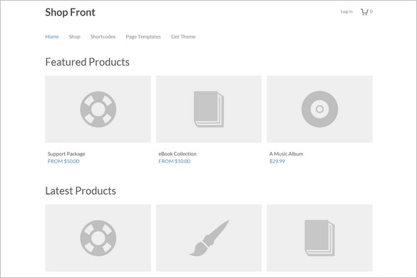 Free Outstanding WordPress Themes - Shop Front