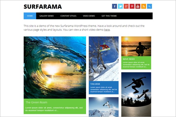 Free WordPress Themes - Surfarama