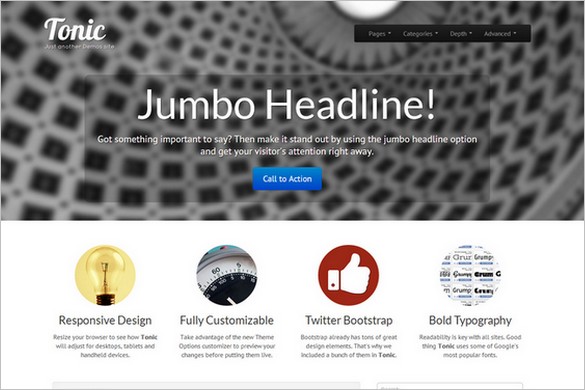 Free Exciting WordPress Themes - Tonic
