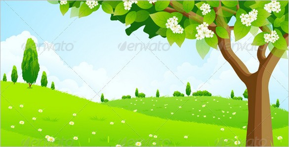 Free Awesomeness - Green Landscape with Tree