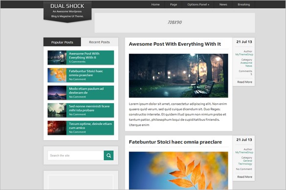 DualShock Free Dual Purpose WordPress Theme