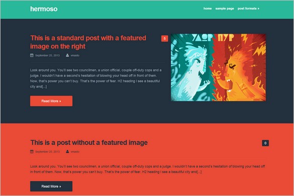 Brand New Free WordPress Themes - Hermoso