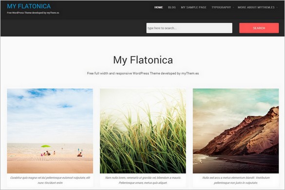 My Flatonica Free WordPress Theme