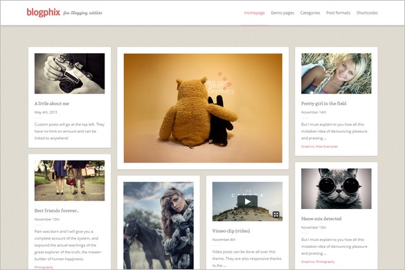 Pinterest Inspired Themes for WordPress - Blogphix