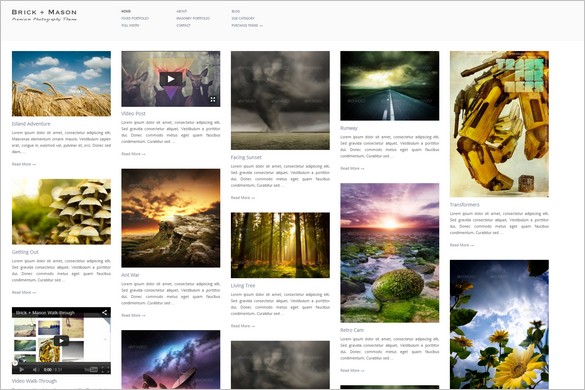 Pinterest Inspired Themes for WordPress -  Brick + Mason