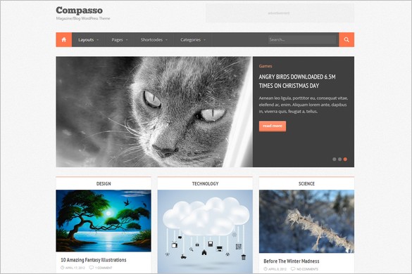 Pinterest Inspired Themes for WordPress - Compasso