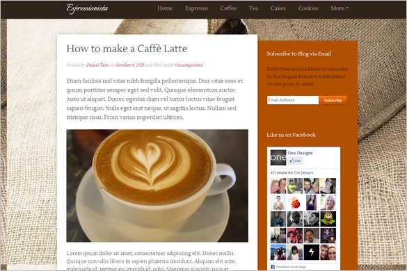 Dazzling Free WordPress Themes - Espressionista