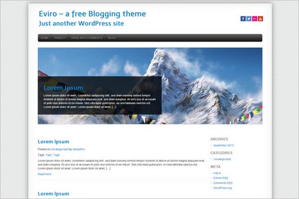 Brand New Free WordPress Themes - Eviro