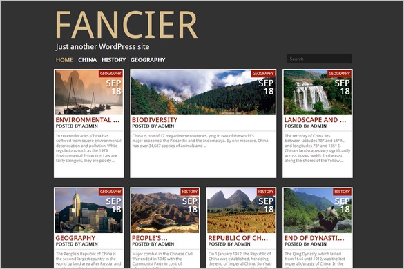 Brand New WordPress Themes - Fancier