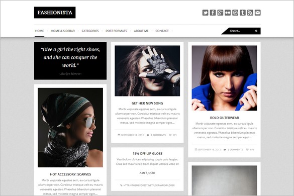 Pinterest Inspired Themes for WordPress - Fashionista