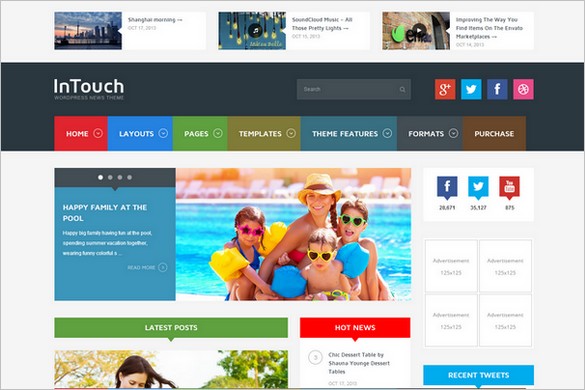 Attractive WordPress Themes- InTouch