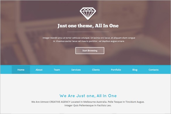 One Page WordPress Themes - Just One