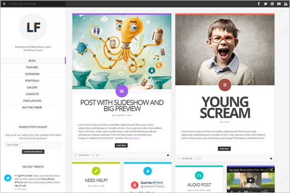 Pinterest Inspired Themes for WordPress - LiquidFolio