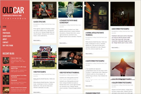 Pinterest Inspired Themes for WordPress - OldCar