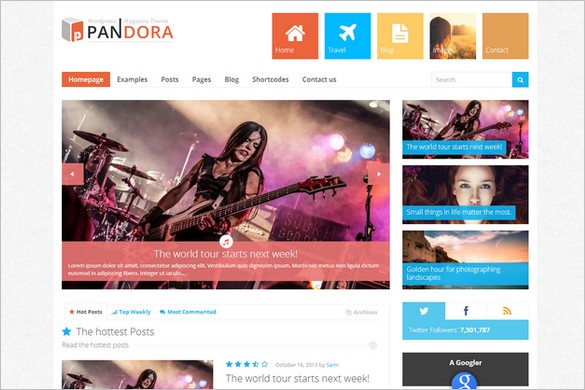 Attractive WordPress Themes - Pandora