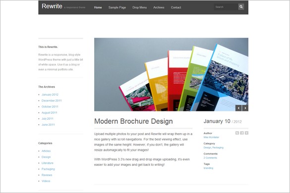 Brand New Free WordPress Themes - Rewrite