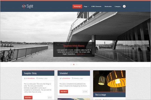 Pinterest Inspired Themes for WordPress - Sight