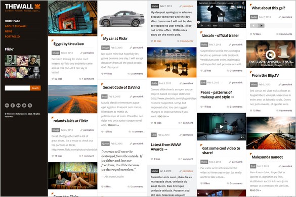 Pinterest Inspired Themes for WordPress - TheWall