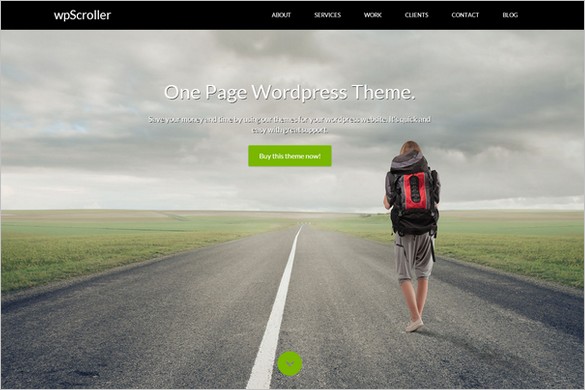 One Page WordPress Themes - WpScroller