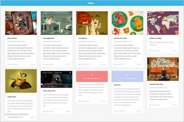 Pinterest Inspired Themes for WordPress - Writter