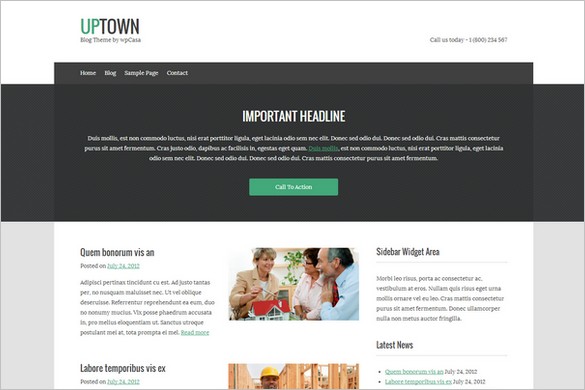 upTown Free WordPress Theme