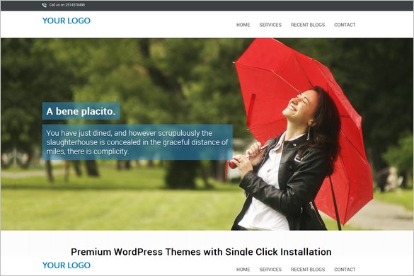 Best Free WordPress Theme Releases - One Page