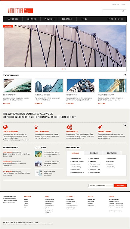 Architecture Projects - Light Architecture WordPress Theme Cherry-Based Templates for WordPress